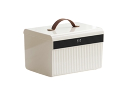 Caja de almacenamiento con cerradura, espaciosa organizadora portátil con contraseña para documentos, ideal para dormitorio.