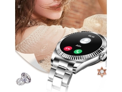 i80 Bluetooth Llamada Salud Asistente de Voz Frecuencia Cardíaca Presión Arterial Reloj Inteligente Multideportivo, Acero Oro Rosa 3 GODTVAGT