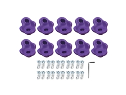 10 Piezas Agarres De Escalada En Pe Con Diseño Ergonómico Y Comodo Tacto Para Pared De Escalada Interior Exterior Morado