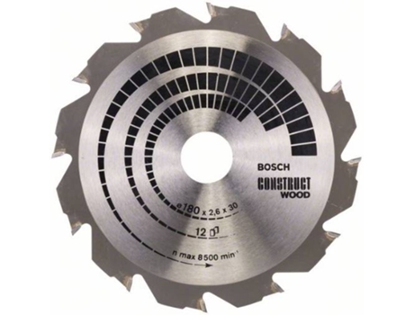Disco de Sierra Circular BOSCH Construct Madera 180x30/20x2.6 mm - 12