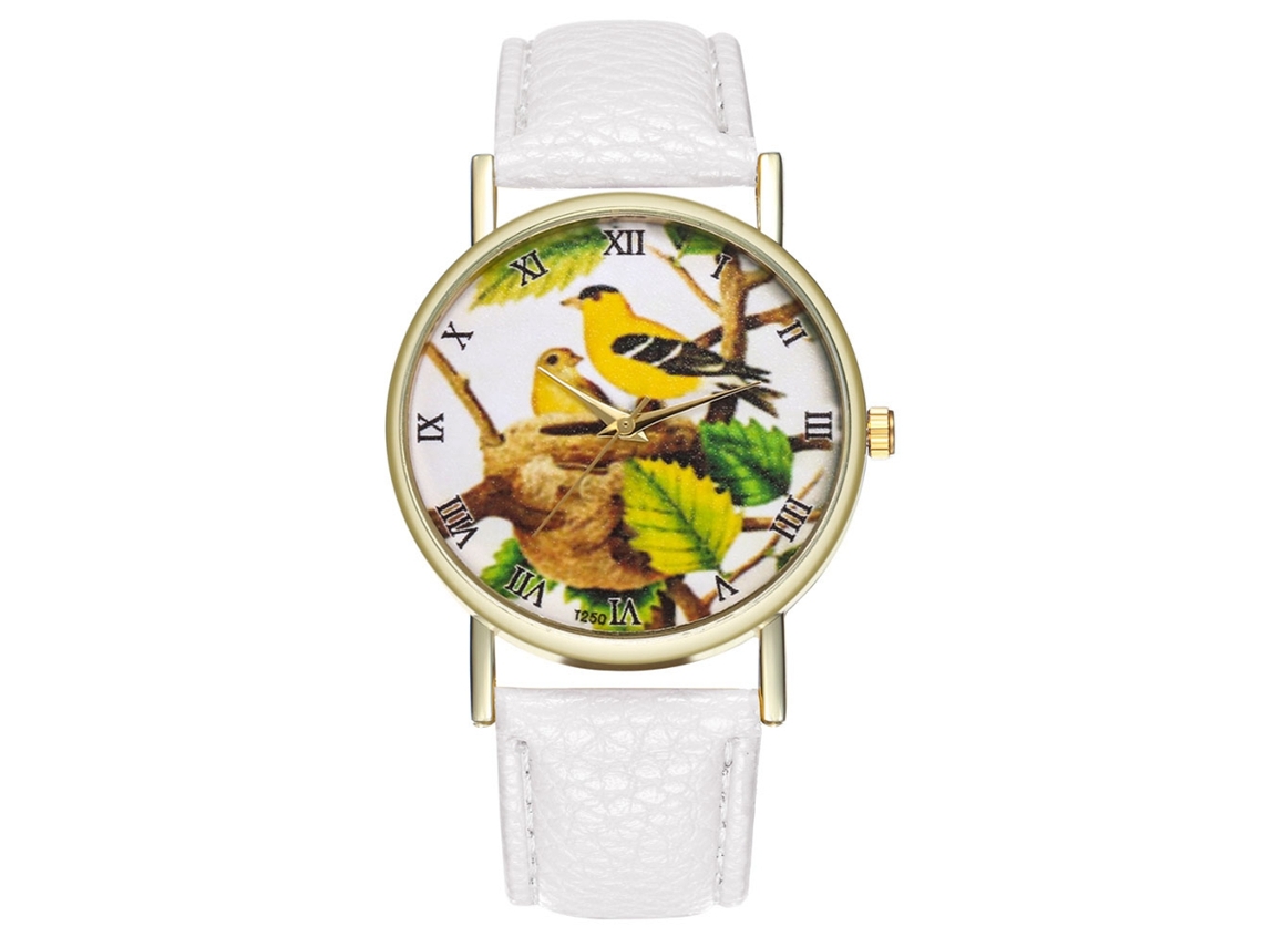 Reloj De Pulsera Analógico Para Pareja Con Correa De Pu, Estilo Sencillo, Blanco.