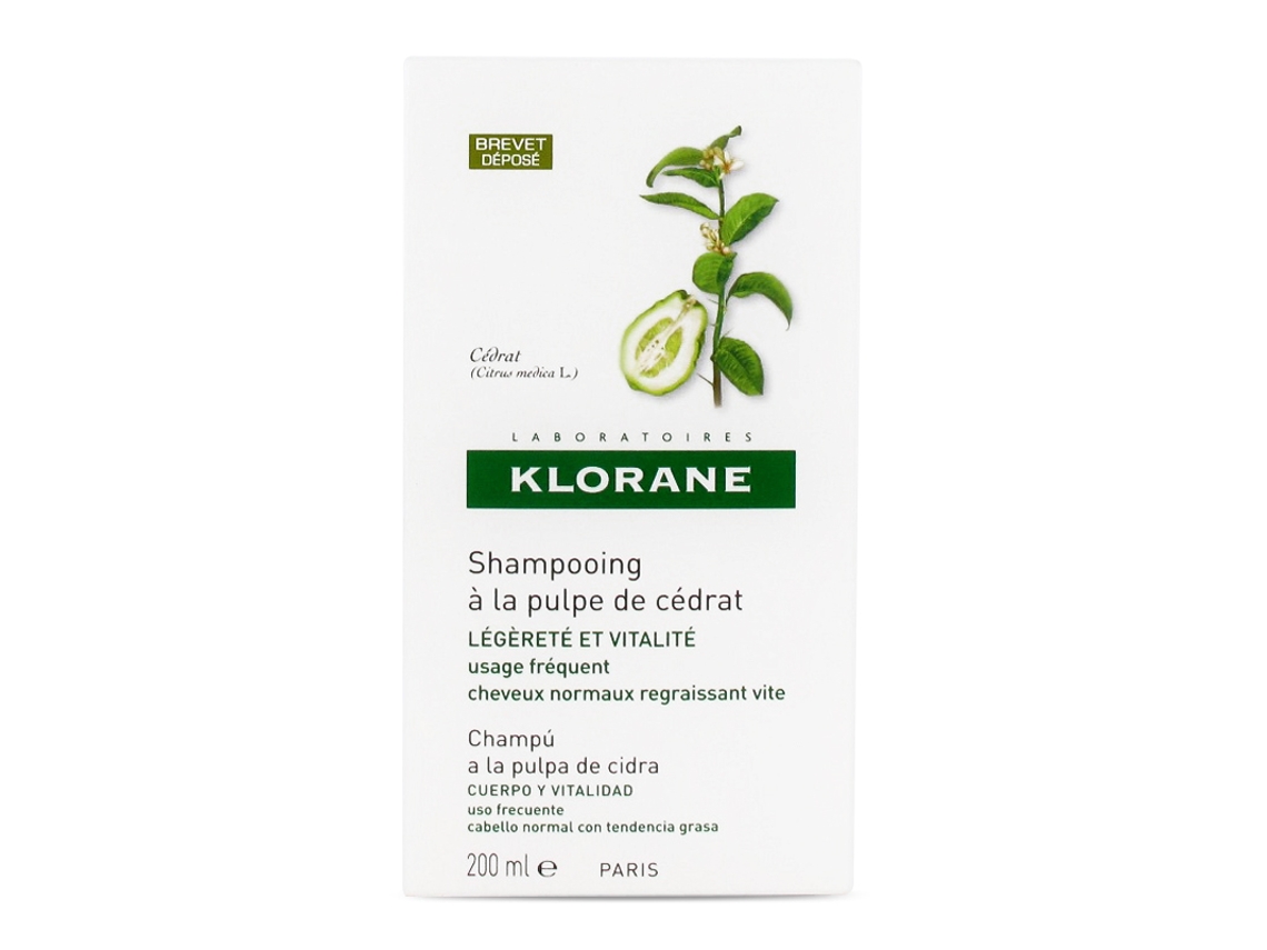 Champú Líquido KLORANE Energizante Cidra (200 ml)