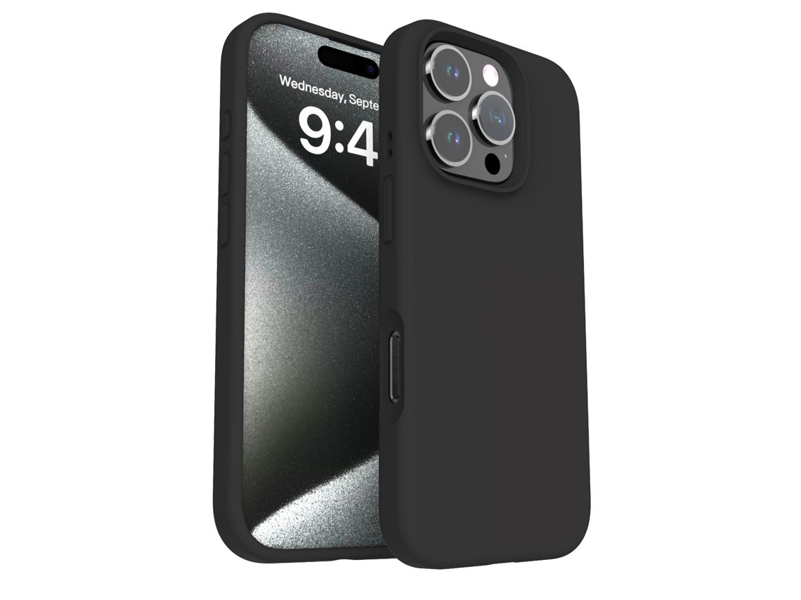 (negro, Iphone 15 Pro Max) Funda Para Teléfono Sencilla, De Color Sólido Y Resistente A Los Golpes, Compatible Con Iphone, De Silicona Líquida.