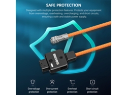 Cable De Alimentación D-tap A 2-pin Para Bmpcc 4k/6k, 60cm, Rotatorio 180°, Compatible Con Cámara Blackmagic Y Batería V-mount