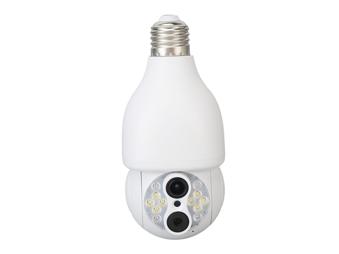 Bombilla Con Cámara De Seguridad Wifi 1080p A Color, Visión Nocturna, Intercomunicador Bidireccional, Vigilancia Hd 110-240v
