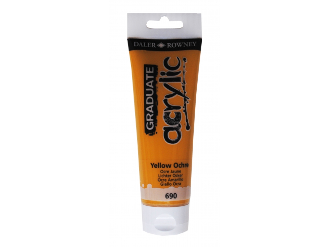 Pintura Acrilica Graduate Daler Rowny 120 Ml (690 Yellow Ochre / Ocre Amarillo)