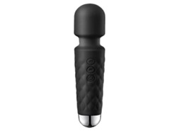 Potente Palo De Masaje, 8 Velocidades, 20 Modos De Vibración, Recargable Por Usb, Mini, Silencioso, Impermeable, Color Negro.