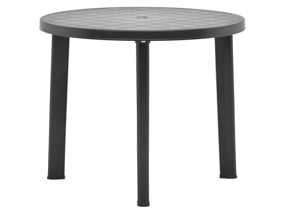 Mesa de jardín LOVELY HOME de plástico antracita (89 cm)