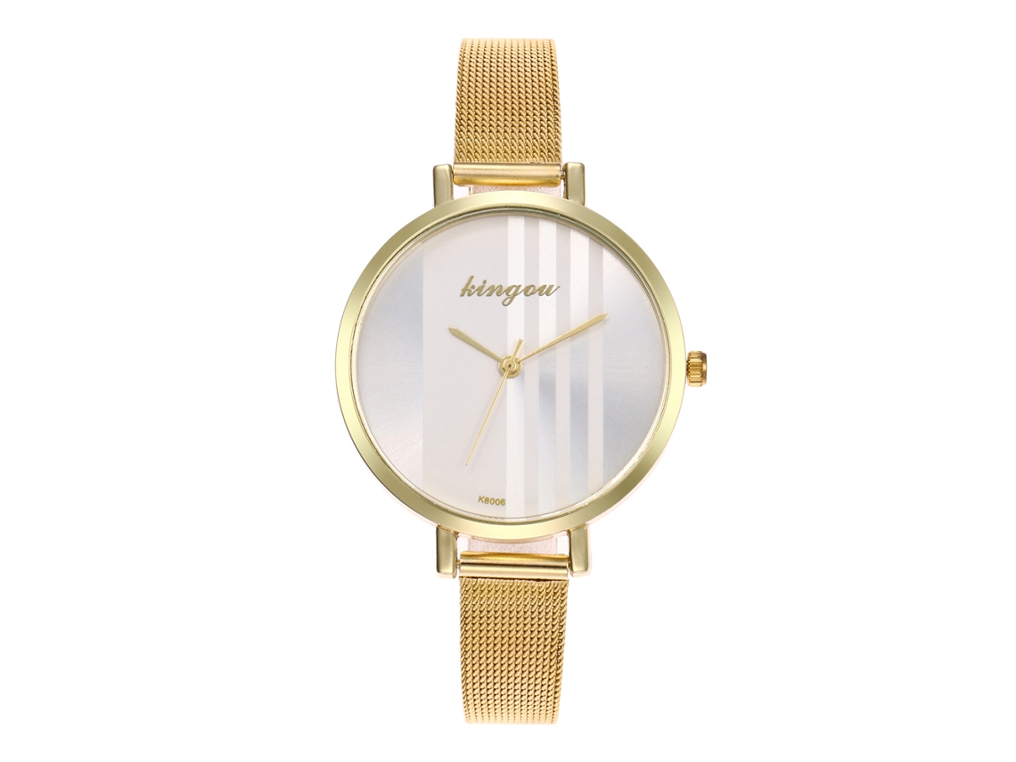 Reloj De Pulsera De Cuarzo Informal Para Mujer, Sencillo, Con Correa De Pu Rosa - Regalo De Joyería