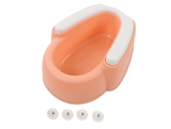 Lavabo Para Bebés, Antiderrame, No Requiere Ponerse En Cuclillas, Pvc Suave, Rosa Con Accesorios.