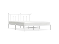 Maison Exclusive - Estructura Cama Sin Colchón Con Cabecero Metal Blanco 180x200cm