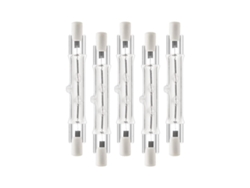 Rebe-5 Pack Bombillas Halógenas Lineales R7s 118mm 300w 230v Regulables Para Iluminación De Construcción Y Hogar
