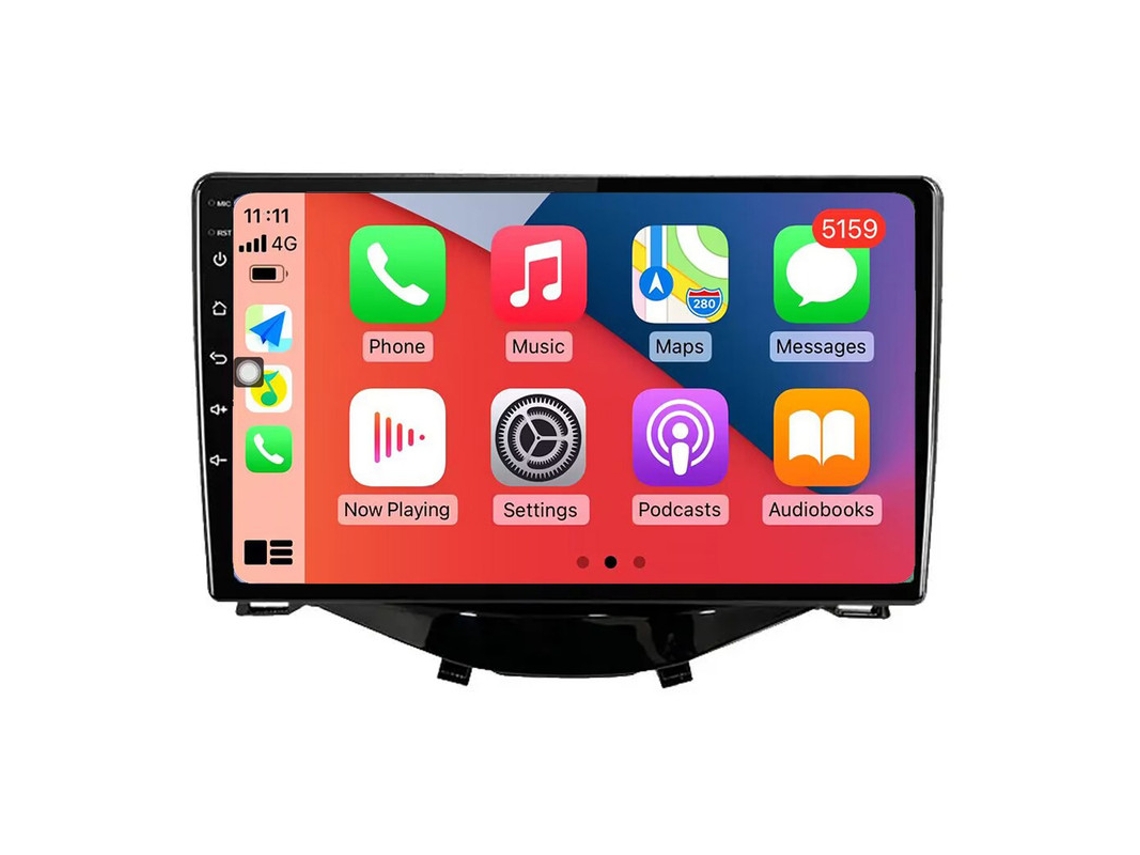 Coche Radio Android Auto Autoradio 8GB RAM 128G ROM CarPlay Navegación GPS Pantalla Táctil RoverOne para Peugeot 108 Toyota Aygo B40 2014 - 2021 