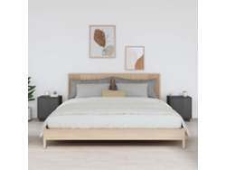 Mesitas de Noche 2 Pzs 40X34X45 Cm Madera Pino Macizo Gris