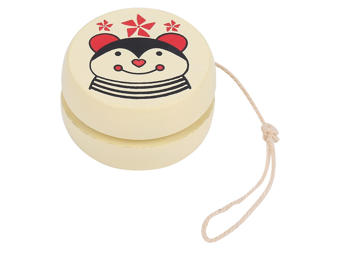 Yo-yo De Madera Con Diseño De Abeja De Dibujos Animados Para La Educación Infantil Temprana Para Niños De 3 A 6 Años.