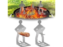 Juego de 2 tenedores y pinzas de acero inoxidable para barbacoa, camping, picnics al aire libre y jardín. Rosewell