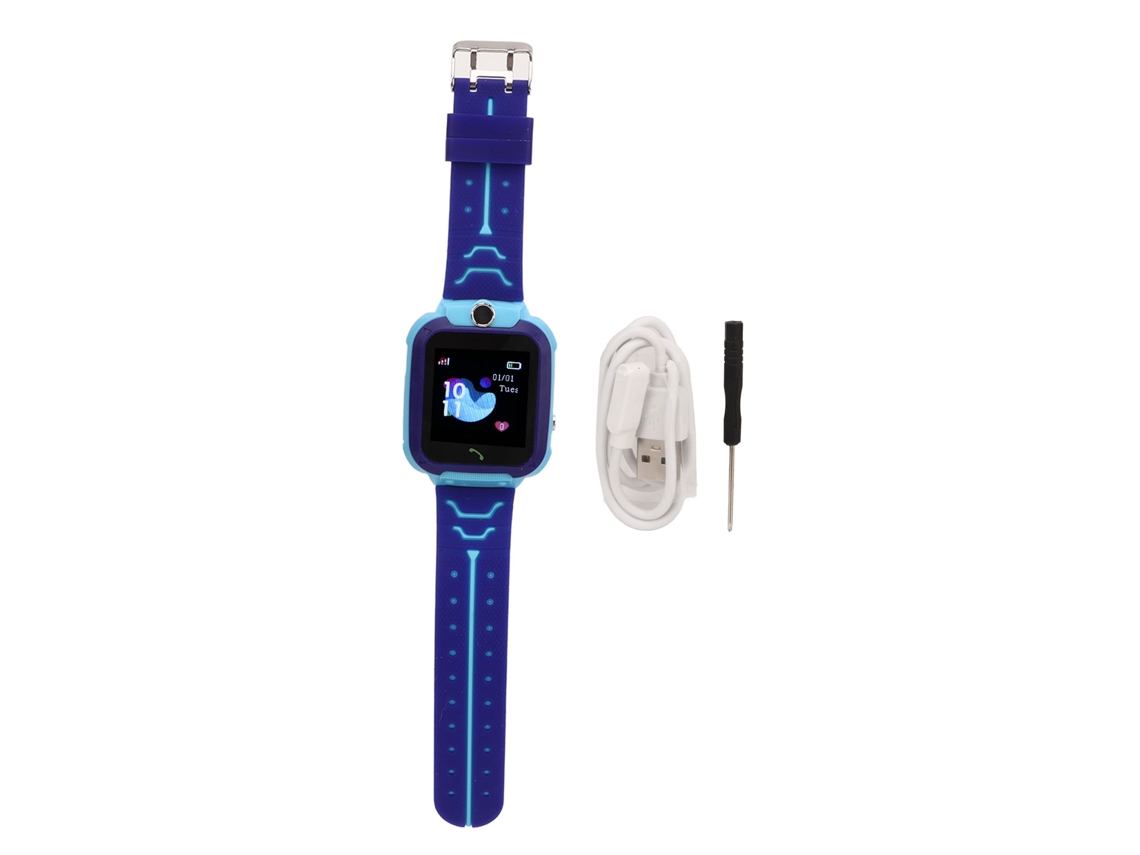 -reloj Inteligente Para Niños Con Llamada Video Ip67 Impermeable Pantalla Táctil Rastreador Azul