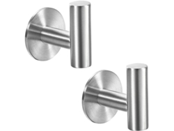 Paquete De 2 Ganchos Adhesivos De Acero Inoxidable, Gancho Para Toallas, Resistente, Impermeable, Montado En La Pared, Autoadhesivo, Para Abrigo, Albornoz, Toalla NICECEE