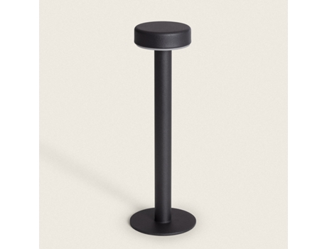 LEDKIA Lámpara de Mesa LED 2W Portátil con Batería USB Recargable Bunza Negro 3000K