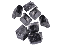 1 Pieza De Turmalina Negra Natural En Bruto, Cristal De Roca, Piedra Curativa Decorativa Hecha A Mano