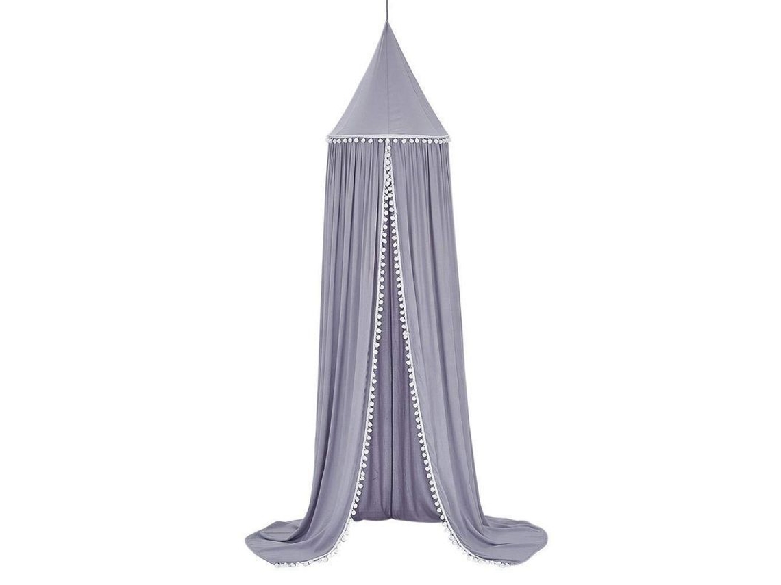 Rebe-canopy Para Cama Infantil Mosquitera Tienda De Juego Material Algodón Seguro Y Cómodo Gris
