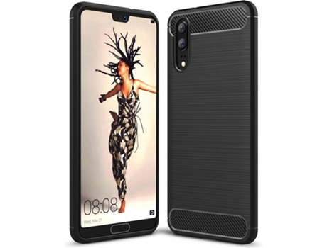 Carcasa Huawei P20 Multi4you Gel TPU Carbono Negro
