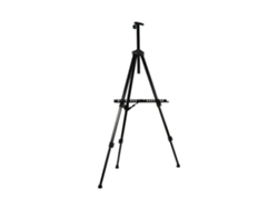 Caballete negro de pintura regulable aleación de aluminio ligero plegable trípode telescópico de pintura