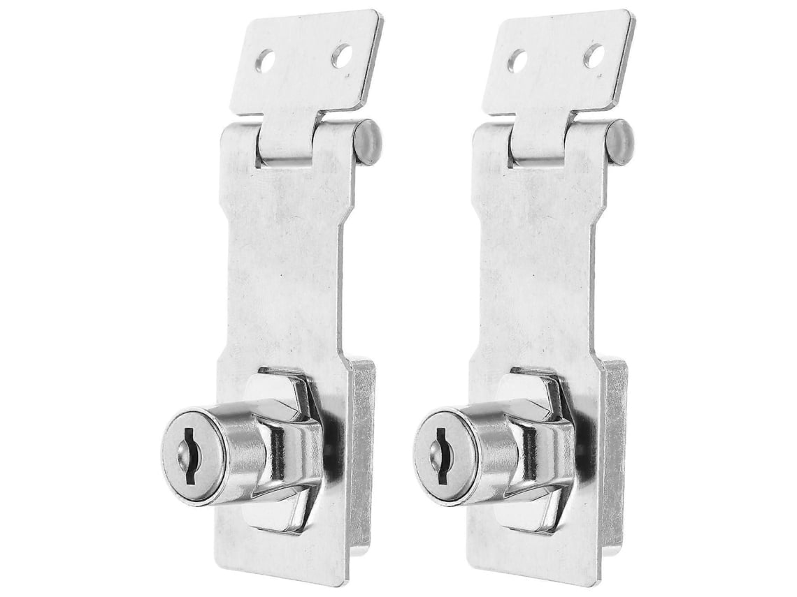 Conjunto De 2 Cadeados De Segurança Reforçados Em Aço Inoxidável Com Chave, Antifurto, Para Caixas De Ferramentas, Armários, Portas E Portões Ext