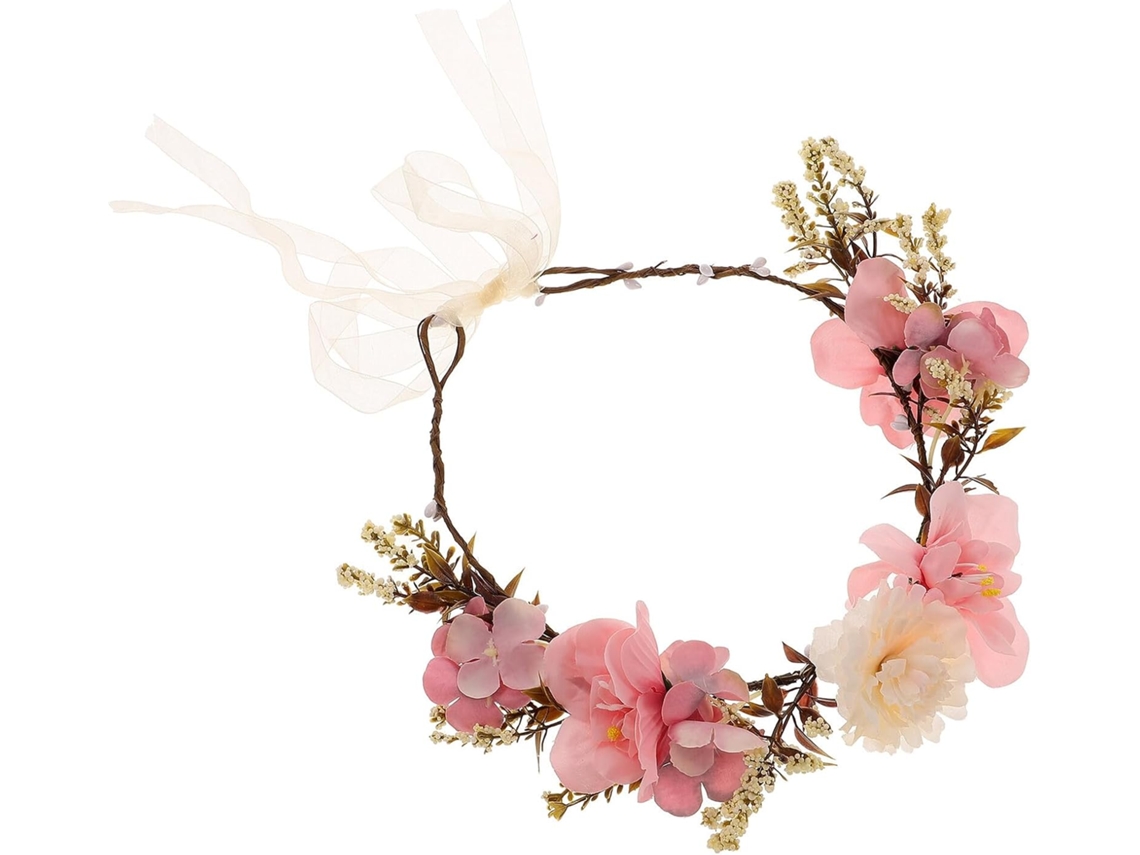 Diadema Floral Artificial Nuobesty Para Bodas, Corona De Flores Suave Y Cómoda