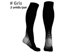 Calcetines de compresión, compresión progresiva de 20-30 mmHg, aptos para correr. Mdug (gris, un par, talla S)