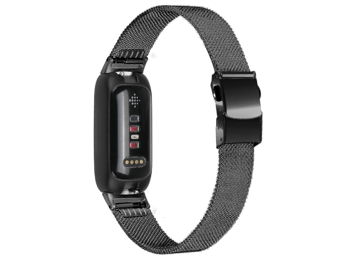 Compatible con la correa de reloj inteligente Fitbit Inspire 3, correa Milanese Loop, correa de repuesto de acero inoxidable con hebilla negra Ly Ebike