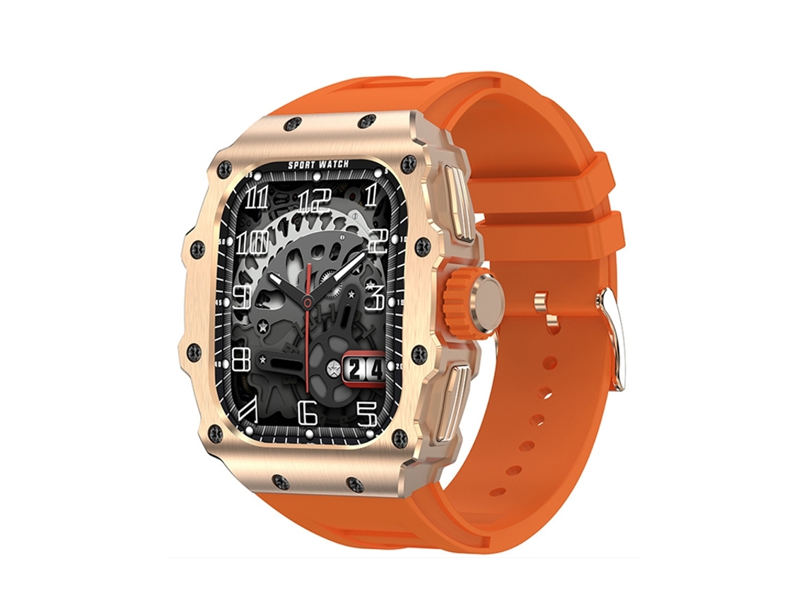 Smartwatch con Llamada Bluetooth 1 Pantalla Amoled de 95 Pulgada Monitorización de Frecuencia Cardíaca y Presión Arterial Naranja YEMAESRE