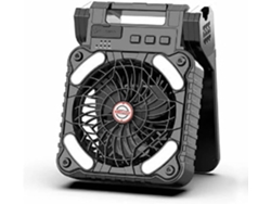 Ventilador Solar Para Camping Con Luz Y Panel Recargable Portátil.