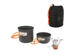 Juego De Cocina Para Camping, Aluminio Duradero, Material Apto Para Uso Alimentario, Hornilla Portátil Con Asas Naranjas.