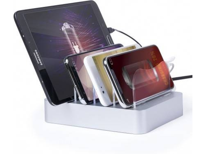 Cargador Universal 4 USB Plateado
