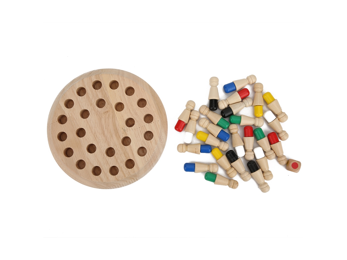 Juego De Ajedrez De Memoria De Madera Educativo Para Niños, Juego De Mesa.