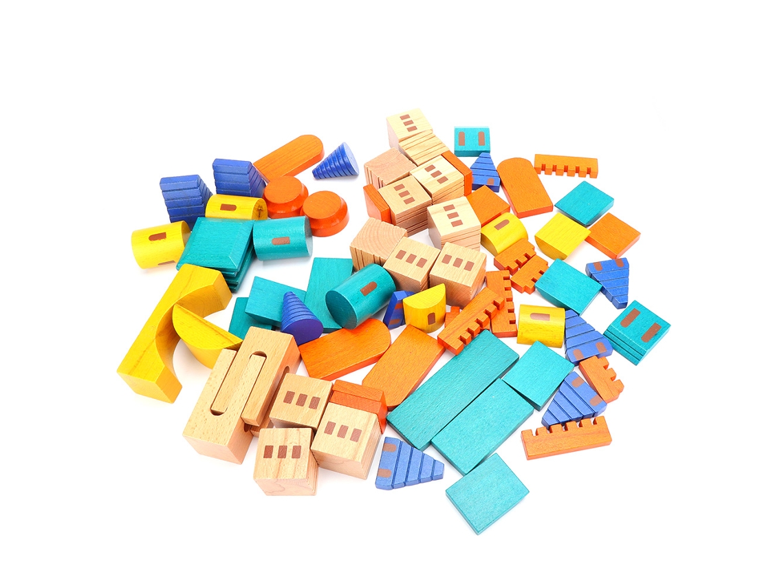 Juguete De Construcción De Castillos De Madera Para Niños, Bloques Educativos Coloridos, A Partir De 18 Meses.