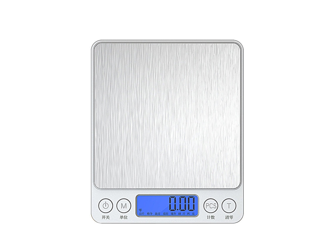 Báscula de cocina electrónica de alta precisión de 2 kg/0,1 g, ideal para hornear y cocinar (alimentada por batería)