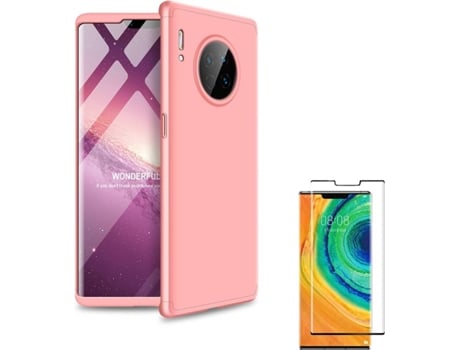 Funda y Protector de Pantalla Huawei Mate 30 Pro PHONESHIELD Slim Armor 360º / Flexguard Full Rosa