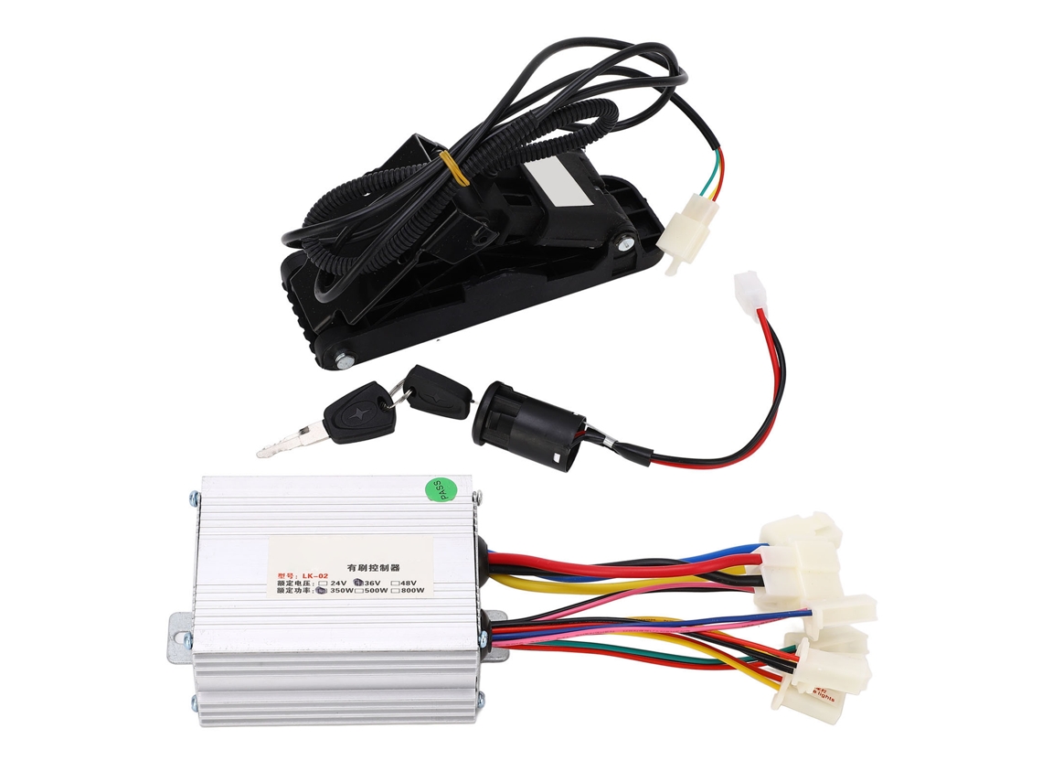 2026-kit De Controlador Y Acelerador De Pedal Para Triciclo Eléctrico 36v 350w Con Batería De Litio Para Conversión