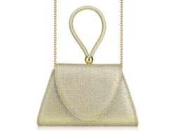 Bolso De Mano Ciieeo Gold Para Mujer, Bolso De Poliéster Con Espacio De Almacenamiento, Para Ceremonias Y