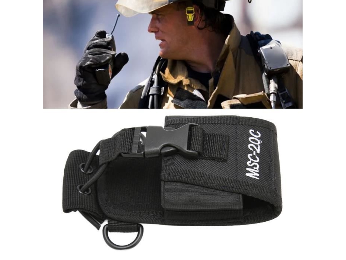 HURRISE Soporte de Estuche para Walkie Talkie Soporte de Radio Universal de Nylon Ligero Msc20C