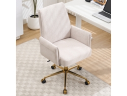 Silla De Oficina Giratoria Con Altura Regulable, Respaldo Medio, Diseño A Rayas Y Diseño Ergonómico.