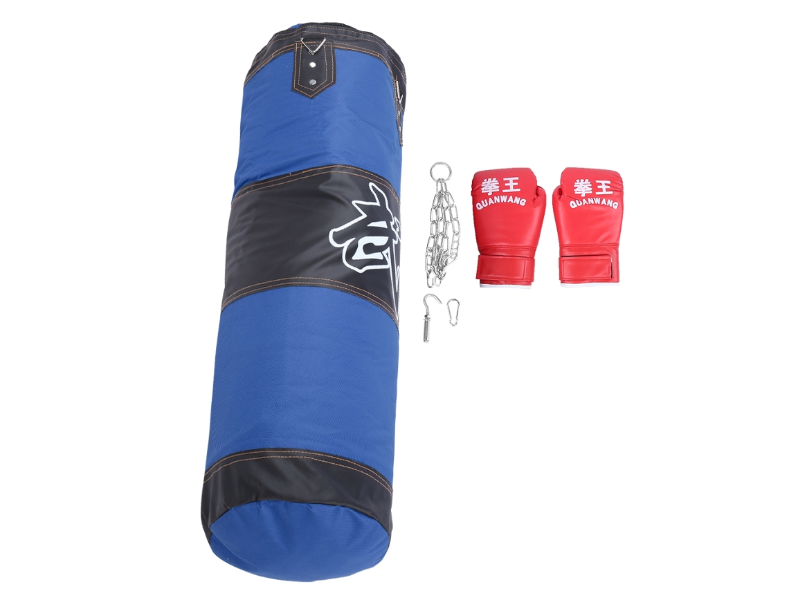 JILLIOPER Saco de Boxeo Colgante Entrenamiento 3 Capas Fitness Golpeo Vacío Boxeo Tailandés Taekwondo Azul