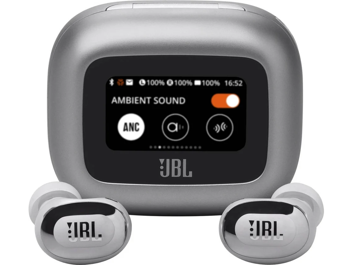 Auriculares Bluetooth True Wireless JBL LIVE BUDS 3 (In Ear - Micrófono - Noise Cancelling - Gris)