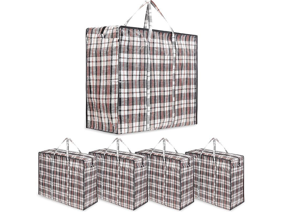 Bolsas Grandes Con Cremallera Para Ropa Y Almacenamiento - Paquete De 5