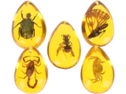 5 Colgantes De Ámbar Con Forma Insecto,