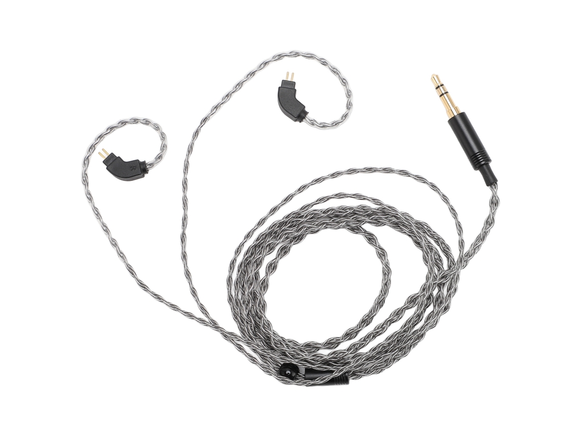 Cable De Auriculares Mejorado De 3,5 Mm A 2 Pines De 0,78 Mm, De Cobre Plateado Y Flexible Para Revonext Qt2, Qt3, Rx8