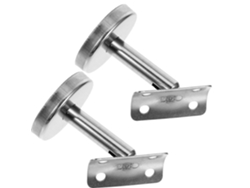 2 Juegos De Soportes Tubulares De Acero Inoxidable Para Pasamanos De Montaje En Pared (60 Unidades)