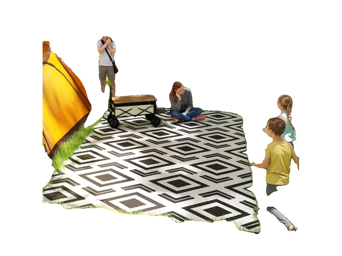 Tapete para exteriores, material impermeable, diseño reversible, fácil de limpiar, OEM
